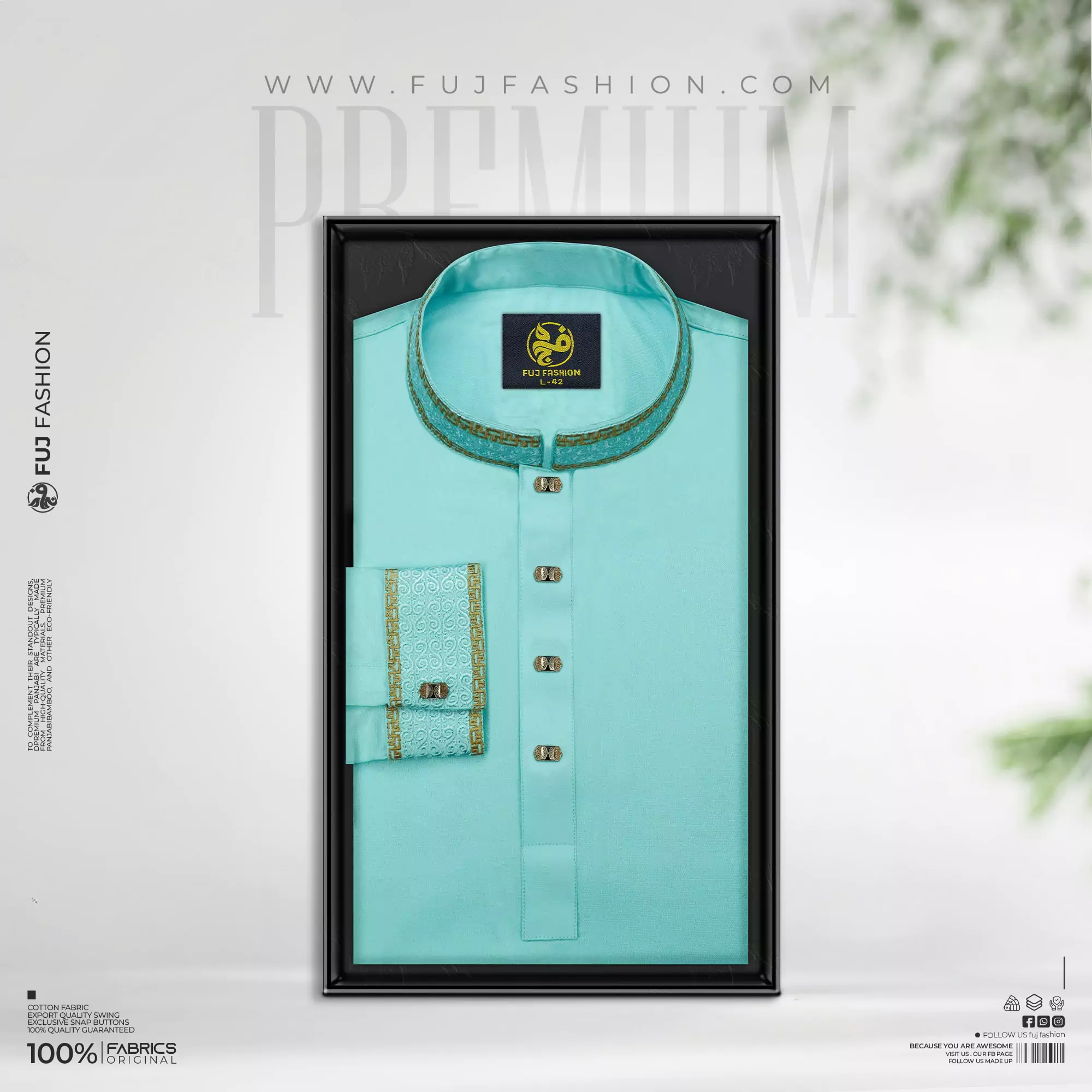 Fuj fashion’s Elite Quality Embroidered Panjabi