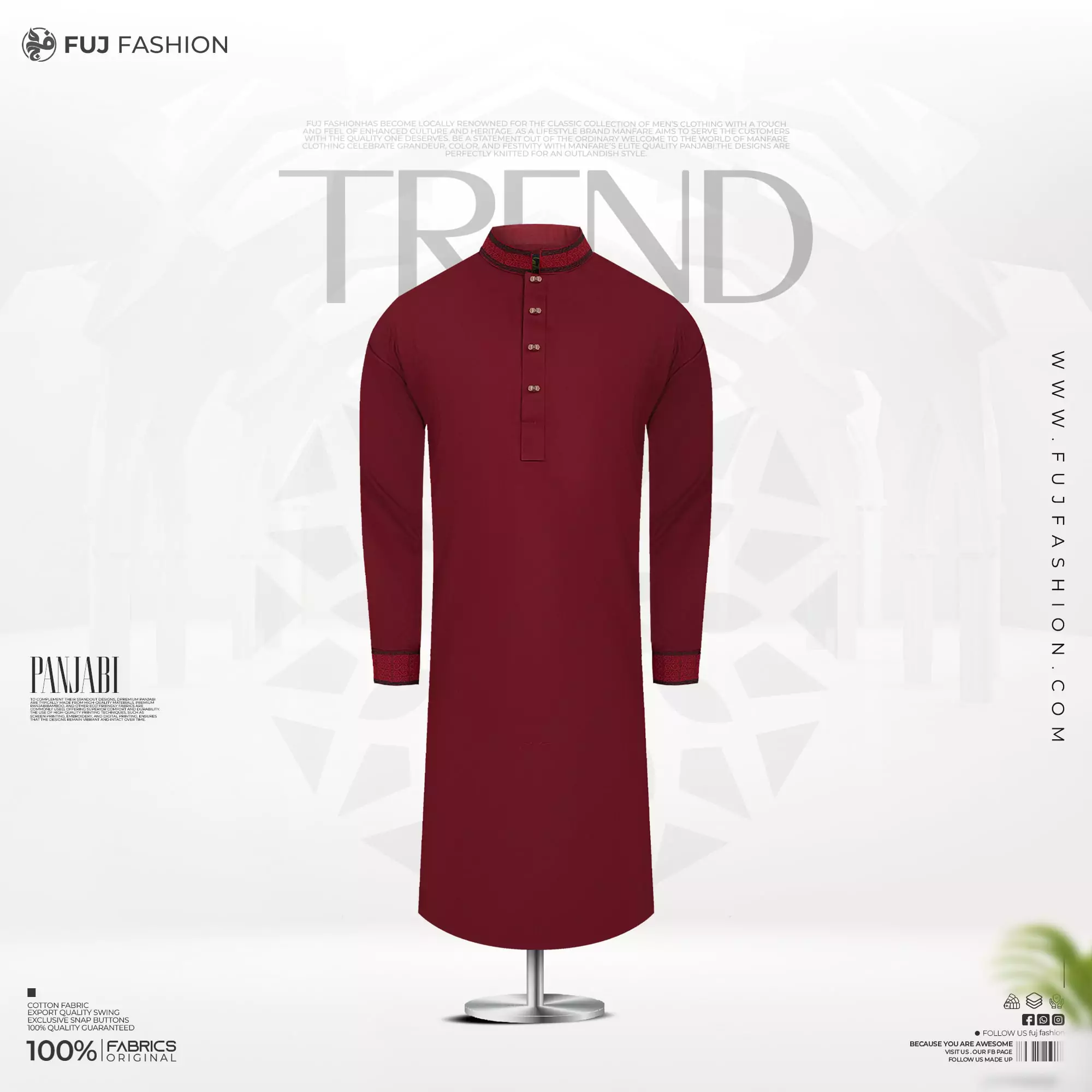 Fuj fashion’s Elite Quality Embroidered Panjabi