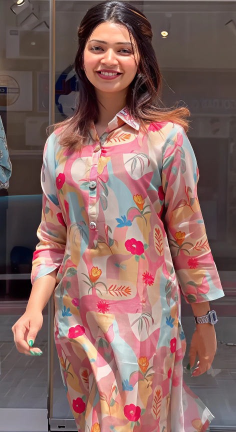 Floral Breeze Co-Ords Set Style comfort  1836